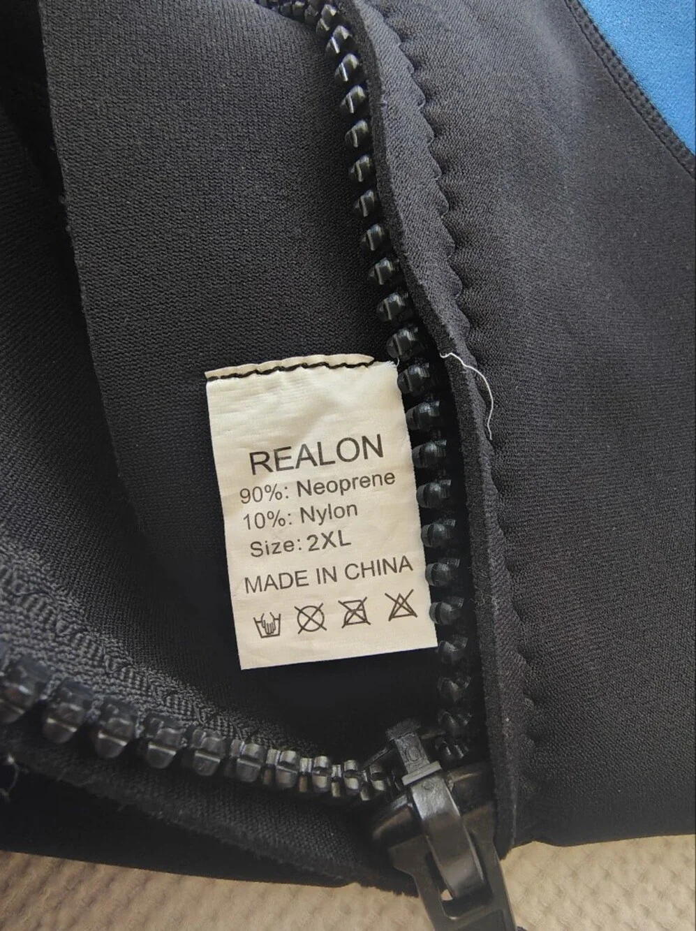 Realon Kids Short Sleeve Swim Rashguard - Blue and Black Size 2XL.